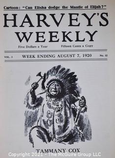 Four (4) Vintage Harvey's Weekly Magazine & The North American Review's War Weekly By George Harvey Dated 1917 - 1920