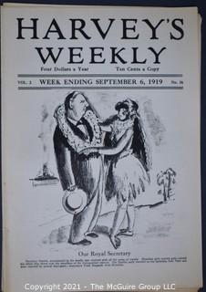 Four (4) Vintage Harvey's Weekly Magazine & The North American Review's War Weekly By George Harvey Dated 1917 - 1920