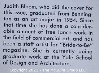 Ephemera. Bennington College, Vermont. A "Cauldron of Creativity" in higher education. Brochure cover by Judith Bloom, a 1954 art major.     