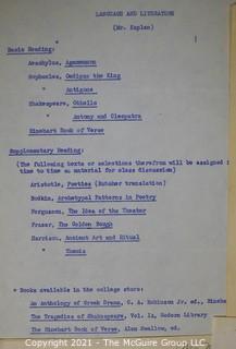 Ephemera. Bennington College, Vermont. A "Cauldron of Creativity" in higher education. Brochure cover by Judith Bloom, a 1954 art major.     