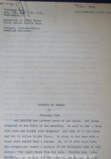 Eclectic collection including vintage U.S. Forest Service Radio Scripts and Pictorial Review, a NY manuscript review company. 
 