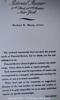 Eclectic collection including vintage U.S. Forest Service Radio Scripts and Pictorial Review, a NY manuscript review company. 
 