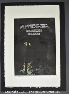 Unframed Signed and Numbered Color Print of "Lake Minnewaska Mountain Houses"