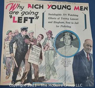 "Why Rich Young Men are Going Left" Page from Detroit News 1934 Magazine Section