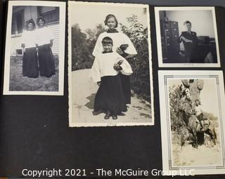 Early 1900's to 1947 Black & White Family Photo Album 