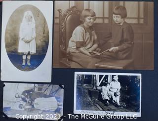 Early 1900's to 1947 Black & White Family Photo Album 