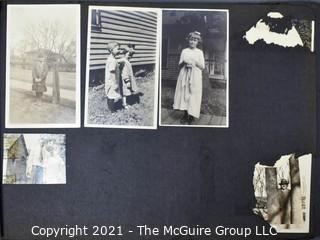 Early 1900's to 1947 Black & White Family Photo Album 