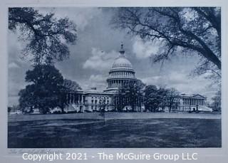 (4) NOS Christmas Cards of Mr. and Mrs. Thomas G. Cochran Featuring Vintage Black & White Photos of Washington DC.