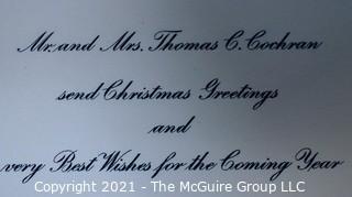 (4) NOS Christmas Cards of Mr. and Mrs. Thomas G. Cochran Featuring Vintage Black & White Photos of Washington DC.