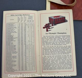 Group of Ephemera Includes 1925 US Cartridge Ammunition Catalog, 1950's Civil Defense Warden Arm Band & Trading Card 