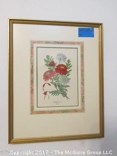 Framed floral print (17.5 x 14")