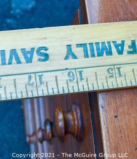 Hand Made Primitive Four (4) Drawer Chest of Drawers or Dresser.   Measures 33"H x 26"W x 15"D