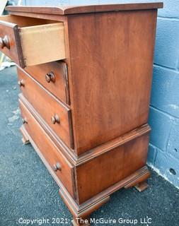 Hand Made Primitive Four (4) Drawer Chest of Drawers or Dresser.   Measures 33"H x 26"W x 15"D