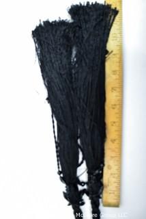 Long Black Silk Double Sided Tassel on Cord