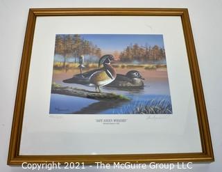 Framed Under Glass "Safe Haven Woodies" Signed and Numbered Print by Paul Makuchal.  