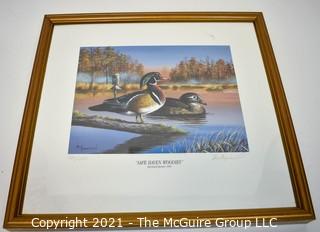 Framed Under Glass "Safe Haven Woodies" Signed and Numbered Print by Paul Makuchal.  