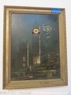 3 dimensional "Big Ben" with inset mechanical clock 