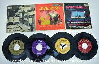 Group of Vintage Vinyl 45 Records Including Some Jazz.