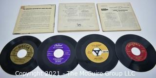 Group of Vintage Vinyl 45 Records Including Some Jazz.