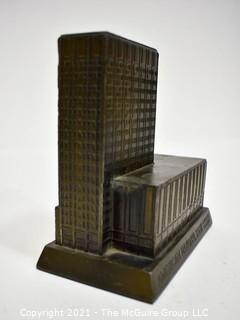 Vintage Promotional Metal Coin Bank from the American National Bank in Chattanooga Tennesse,  Made by Banthrico, Chicago.