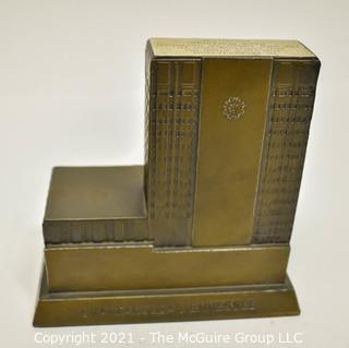 Vintage Promotional Metal Coin Bank from the American National Bank in Chattanooga Tennesse,  Made by Banthrico, Chicago.