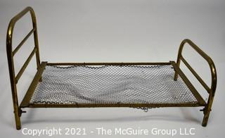 Vintage Brass Doll Bed 