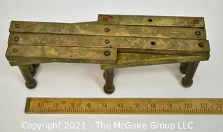 Vintage Brass Accordion Peg Wall Coat Rack