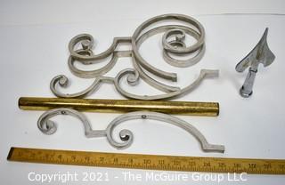 Group of Metal Fence Scrollwork Pieces. 