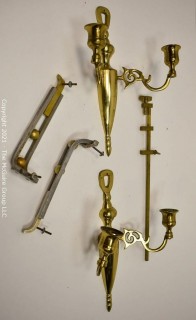 Assortment of Brass and Metal Wall Sconces