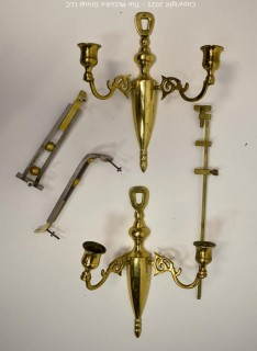 Assortment of Brass and Metal Wall Sconces