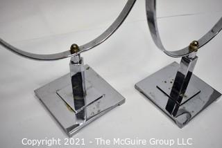 Pair of Chrome Art Deco Metal Stands