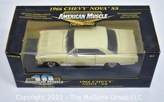 Ertl 1/18 scale diecast metal, car new in box: 1966 Chevy Nova SS 1966 American Muscle series