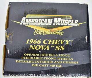 Ertl 1/18 scale diecast metal, car new in box: 1966 Chevy Nova SS 1966 American Muscle series