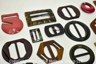 Selection of Bakelite Belt Buckles