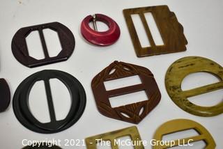 Selection of Bakelite Belt Buckles