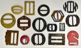 Selection of Bakelite Belt Buckles