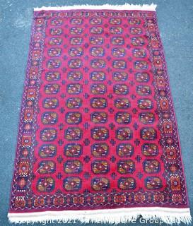 64 x 106" Hand Woven Carpet 