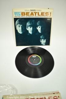 Music 33.3 LP Vinyl Records x 2 BEATLES first and second Capitol albums.