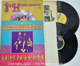 Music 33.3 LP Vinyl Records x 2 incl: The Jimi Hendrix Experience "Are you experienced?" and a Steve Miller Band album