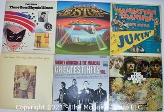 Music 33.3 LP Vinyl Records x 6 various artists incl: Paul Simon, The Byrds, and others