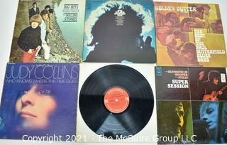 Music 33.3 LP Vinyl Records x 6 various artists incl: Dylan (2); Judy Collins; Rolling Stones and others