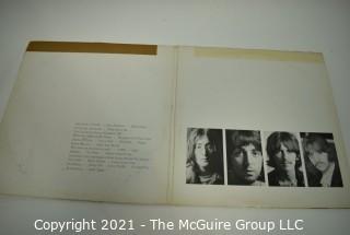 Music 33.3 LP Vinyl Records x 2 The Beatles - White Album w/ lyric poster only and Rubber Soul