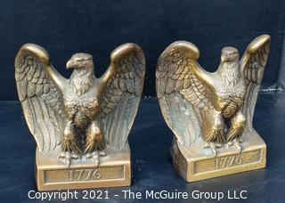 Pair of 1776 Brass Eagle Book Ends