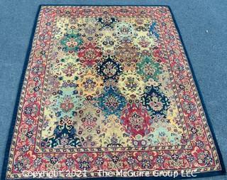 Woven Carpet.  Measures 87 x 108" 