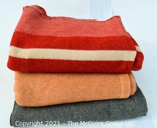 Three (3) Vintage Wool Camp Blankets.