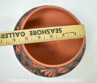 Santa Clara Red Ware Effigy Bowl with Matte Finish. 