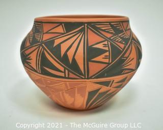 Santa Clara Red Ware Effigy Bowl with Matte Finish. 