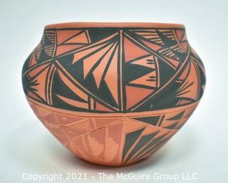 Santa Clara Red Ware Effigy Bowl with Matte Finish. 