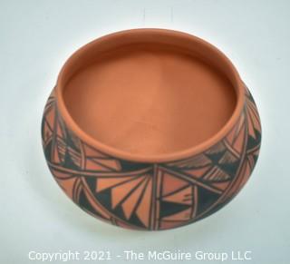 Santa Clara Red Ware Effigy Bowl with Matte Finish. 