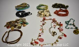 Group of Beaded & Costume Jewelry Necklaces.